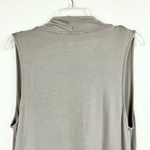 Athleta Mindsight Drawstring Open Front Long Line Sleeveless Vest Grey Size S - Picture 10 of 12